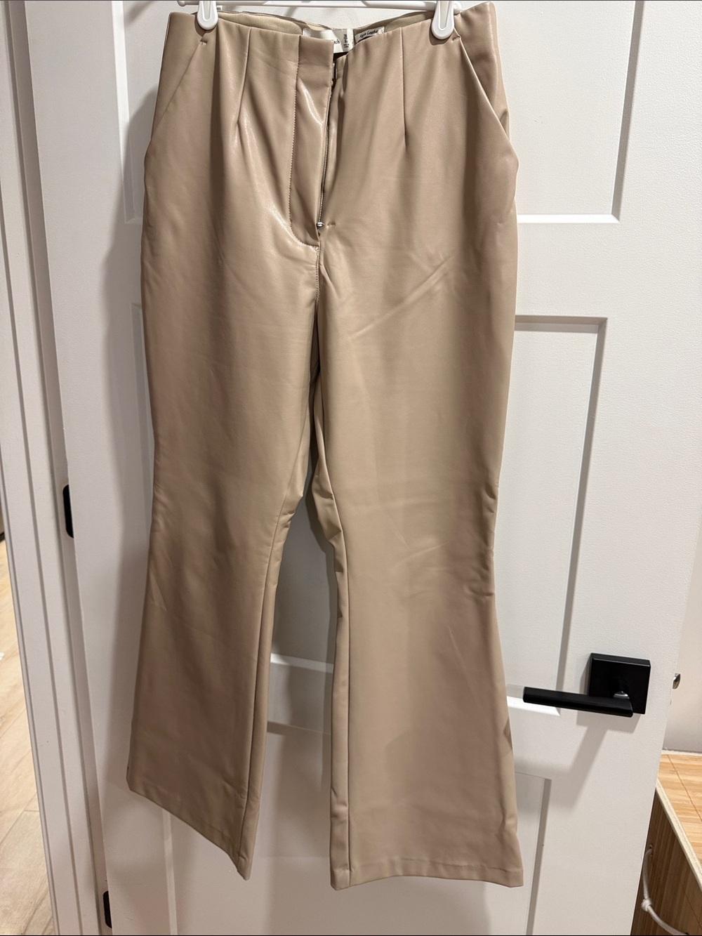 Abercrombie & Fitch Taupe Faux Leather Pants